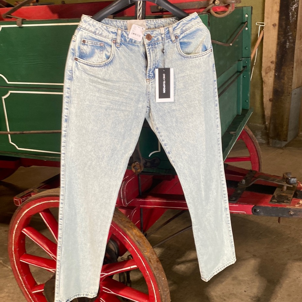 One teaspoon truckers low waist jeans.